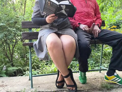 Shy Son-In-Law Gets Handjob From Busty MILF Mom In Public Park - Big Ass Ukrainian BBW