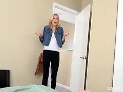 Schönheit, Grosser schwanz, Blondine, Sperma im mund, Süss, Hd, Pov, Titten