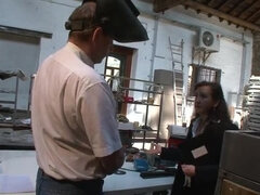 Amateur German MILF 40 with pierced tits and pussy takes dick and cums hard