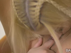 Kont, Blond, Bruinharig, Keuken, Latijnse vrouw, Likken, Buiten, Doordringend