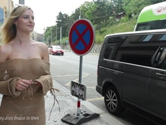 Cul, Robe, Érotique, Nue, Public, Chatte, Solo, Nénés