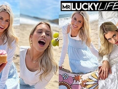 Strand, Blond, Pijpbeurt, Hd, Ondergoed, Zuigen