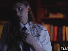 Petite brunette teen with big boobs visits a priest and confesses that she hss been feeling tempted by sexual desires even though she knows she should