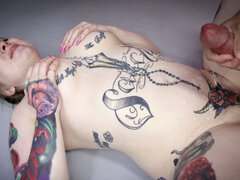 Gros seins, Blonde, Gym, Muscle, Tatouage