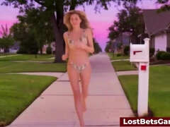 Blond, Spel, Hd, Lesbisch, Naakt, Mager, Strippen, Tiener