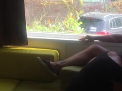 Amateur, Mamada, Pareja, Pajear, Al aire libre, Público, Chupando, Tragarse