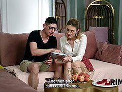 Nerdy blonde gets kinky with ass-licking and rimming in Romantic Ass Taste video