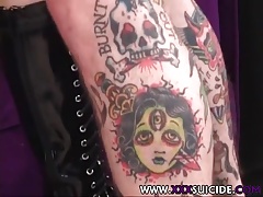 XXX Suicide tattooed and pierced punk sex