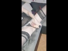 Noire, Ca minou, Pieds, Talons, Orgasme, Collant, Fessée, Uniforme