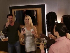 18, 美女, ぽっちゃり, 共学, 顔射, オージー, スインガー, 三人