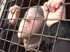 美女, フェラチオ, イく瞬間, フェティッシュ, なめる, アウトドア, 穴開きパンティ, オマンコ