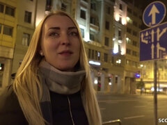 Blondine, Blasen, Spermaladung, Schwanz, Deutsch, Hardcore, Geld, Öffentlich