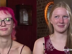 German Amateur Lesbians Zoe T & Tonja Have Hot Toy Date - Big Tits, Pierced Nipples & Pussy Play