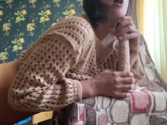 Éjaculation interne, Mignonne, Gode, Conversation vulgaire, Européenne, Orgasme, Pov, Solo