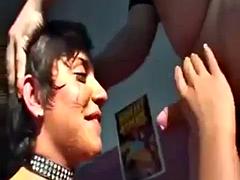 Blasen, Viele männer bespritzen eine frau, Spermaladung, Latina, Spanisch