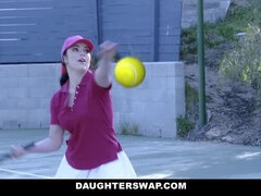 DaughterSwap - Teen Tennis Stars Ride Stepdads Cock