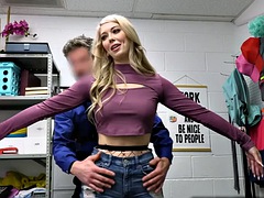 The officer makes Kaylee Ryder bounce on his cock while she rides him