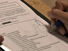 ブロンド, フェラチオ, なめる, 熟年, 淫乱熟女, 教師