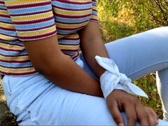 18 años, Asiático, Pajear, Al aire libre, Pequeña, Coño, Adolescente, Tetas