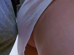 Public Bus Groping: Stranger Fills Her Soaked Panties With Cum