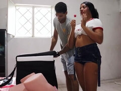 Gros cul, Gros seins, Sucer une bite, Éjaculation interne, Tir de sperme, Fait maison, Indienne, Chatte