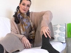 Get off with my worn out stinky socks while I tell you how to please yourself, featuring POV gal Victoria Valente
