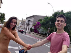 Horny blonde caught on camera getting pounded doggystyle on the beach