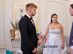 Braut, Braunhaarige, Pummelig, Europäisch, Hardcore, Lingerie, Tätowierung, Titten