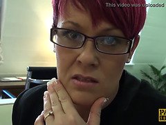 緊縛, イギリス人, 服従, フェティッシュ, 淫乱熟女, 赤毛, ストッキング, オッパイの