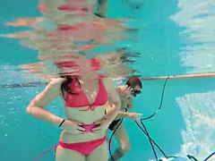 Couple movies: the couple Eva Sasalka and Jason fucking underwater