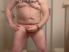 Leie, Amerikanisch, Pummelig, Papi, Schwul, Handjob, Masturbation, Solo