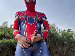 Asian Spiderman at the 2024 Songkran Festival