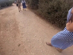 Enthousiasteling, Mooi, Grote lul, Pijpbeurt, Stel, Hd, Latijnse vrouw, Openbaar