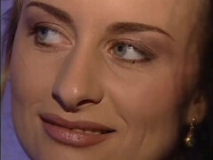 Blondine, Europäisch, Aufs gesicht abspritzen, Masturbation, Natürlichen titten, Strümpfe, Flotter dreier, Vintage