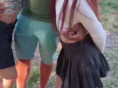 Mooi, Bruinharig, Dik, Hd, Kut duiken, Roodharige vrouw, Tiener, Nat