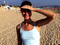 Strand, Aufs gesicht abspritzen, Im freien, Titten