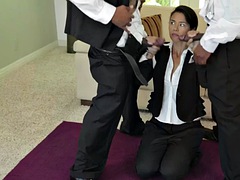 Asian IR PS MILF ass fucked in 3some by BBC guys deepthroat