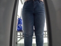 A Camera In A Booth In The Womens Locker Room Is Watching A Mature Bbw With A Big Butt And A Hairy Pussy. Pawg. Fetish