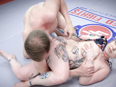 Fighting and fucking in a very strategic sex fighting match