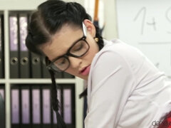 Horny Schoolgirl's Passion in Fiery Spanking Heat