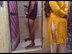 Indian Stepsister Catches Stepbrother in Bathroom with Huge Cock - Desi Sex with Myra