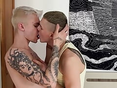 Stepdad Got Horny on Fucking Stepson with His Boyfriend and Joined
