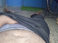 Cleaning up that big cock with some hot cum!