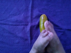 draining a cucumber