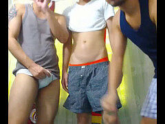 THREE gay studs LATINO porno