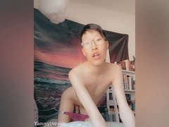 Young femboy crossdresser Yammybby explores submission and gets fucked