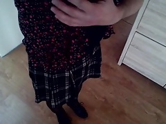 I in skirt and pantyhose. Ja v suknicke a silonkach.