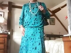 In vintage outfit