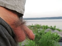 Uncut hairy dicks little morning walk & piss