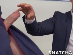 Muscular Boss Pounding Beautiful Office Worker